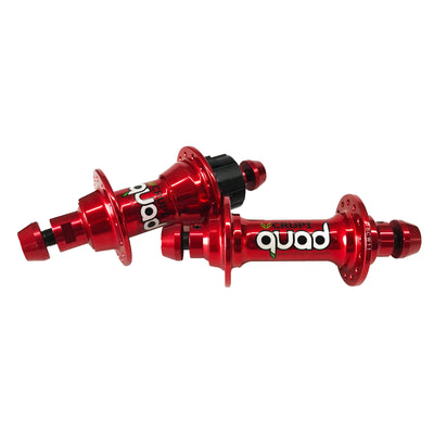 Crupi Quad BMX Hub Set-Red-28H