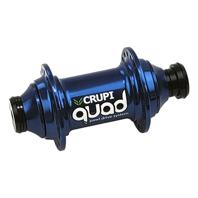 Crupi Quad Front BMX Hub-Blue-36H