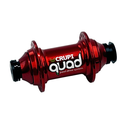 Crupi Quad Front BMX Hub-Red-36H