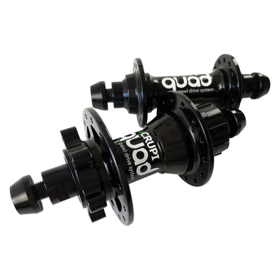 Crupi Quad Mini/Expert Disc Brake BMX Hubset-Black-28H