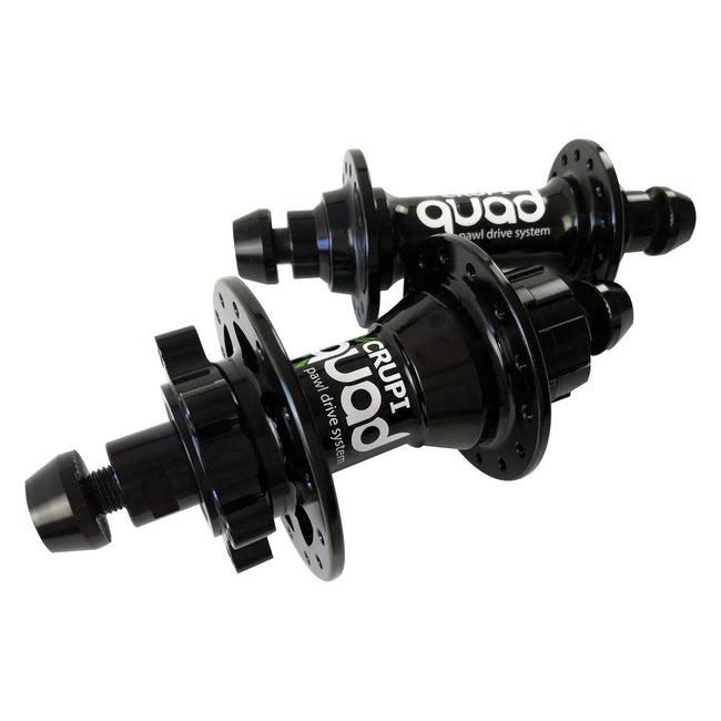 Crupi Quad Mini/Expert Disc Brake BMX Hubset-Black-28H - 1