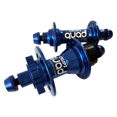 Crupi Quad Mini/Expert Disc Brake BMX Hubset-Blue-28H