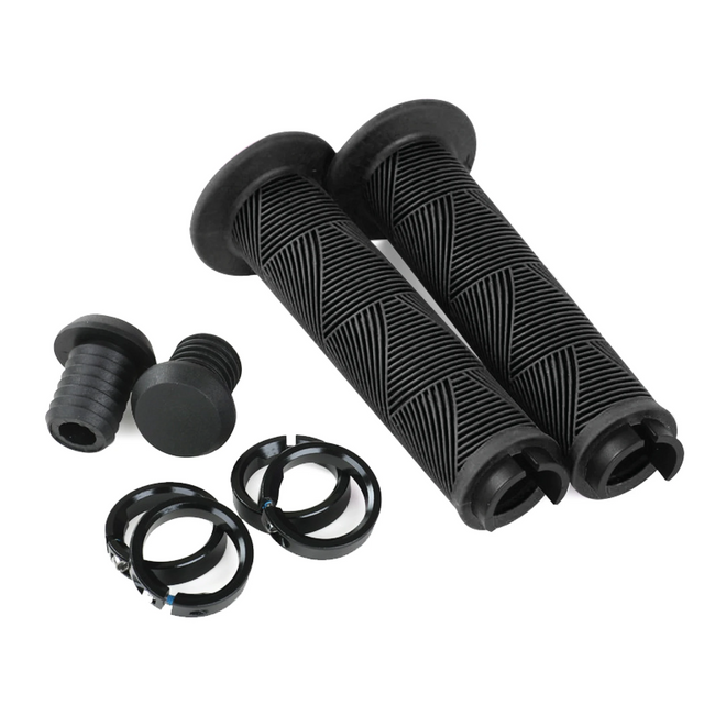 DK Tsuka Flanged Lock-On Grips-Black - 2