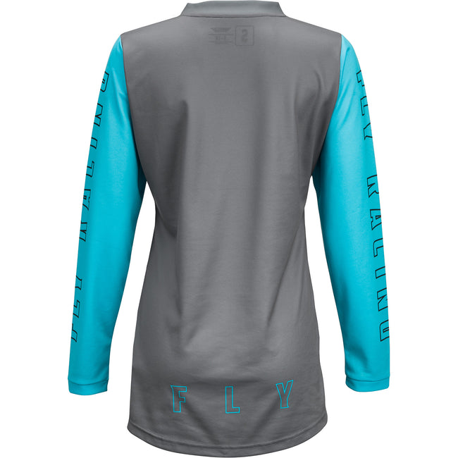 Fly Racing F-16 Women&#39;s BMX Race Jersey-Grey/Blue - 2