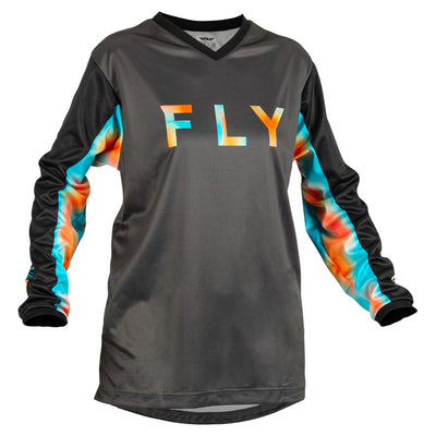 Fly Racing F-16 Women's BMX Race Jersey-Grey/Pink/Blue