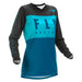 Fly Racing F-16 Women&#39;s BMX Race Jersey-Aqua/Dark Teal/Black - 1