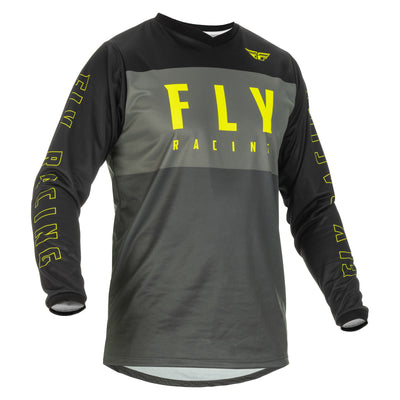 Fly Racing 2022 F-16 BMX Race Jersey-Grey/Black/Hi-Vis