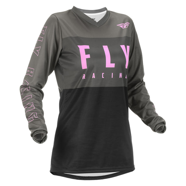 Fly Racing 2022 F-16 BMX Race Jersey-Grey/Black/Pink - 1