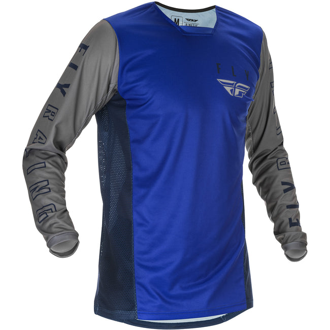 Fly Racing K121 BMX Race Jersey-Blue/Navy/Grey - 1