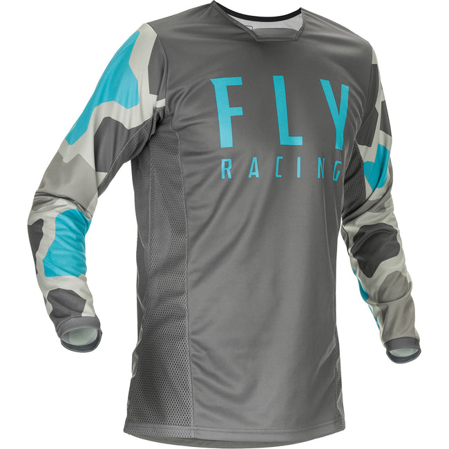 Fly Racing K221 BMX Race Jersey-Grey/Blue - 1