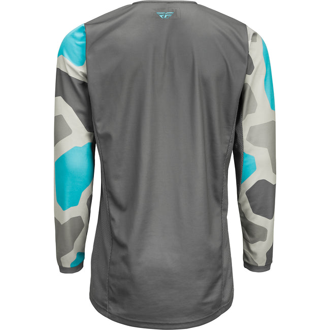 Fly Racing K221 BMX Race Jersey-Grey/Blue - 2