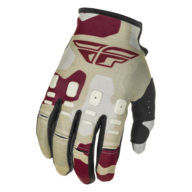 Fly Racing Kinetic K221 BMX Race Gloves-Stone/Berry - 1