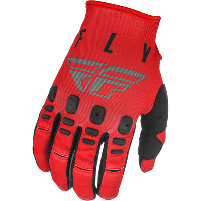 Fly Racing K121 BMX Race Gloves-Red/Grey/Black