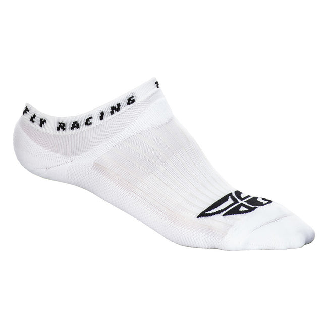 Fly Racing No-Show Socks-White - 1