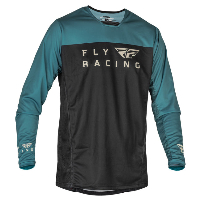 Fly Racing Radium BMX Race Jersey-Black/Evergreen/Sand - 1