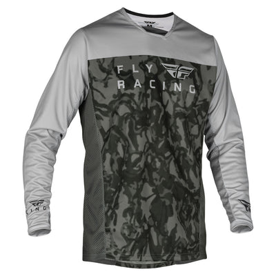 Fly Racing Radium BMX Race Jersey-Dark Grey Camo/Grey