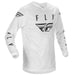 Fly Racing Universal BMX Race Jersey-White/Black - 1