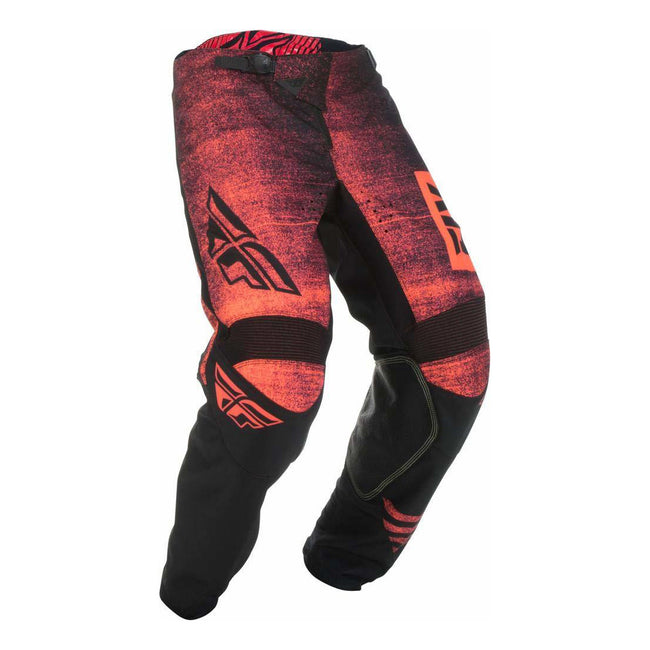 Fly Racing Kinetic Noiz 2019 BMX Race Pants-Neon Red/Black - 1