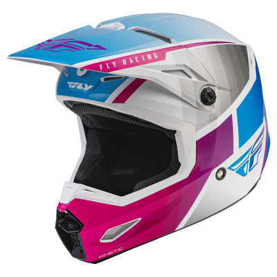 Fly Racing 2022 Kinetic Drift BMX Race Helmet-Pink/White/Blue