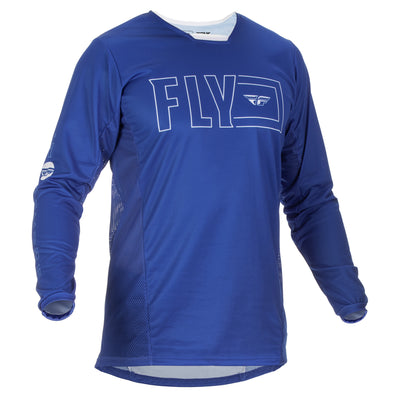 Fly Racing 2022 Kinetic Fuel BMX Race Jersey-Blue/White