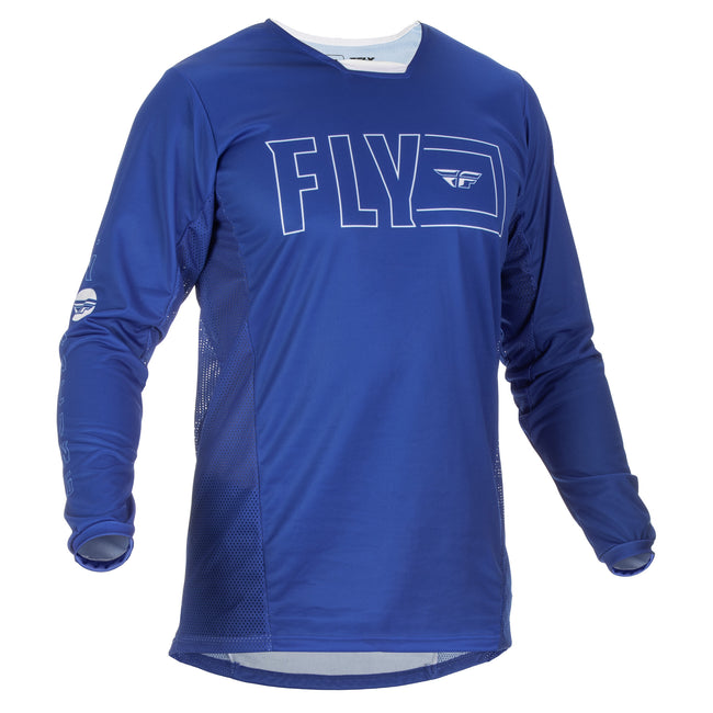 Fly Racing 2022 Kinetic Fuel BMX Race Jersey-Blue/White - 1