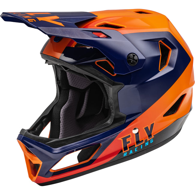 Fly Racing Rayce BMX Race Helmet-Navy/Orange/Red - 1