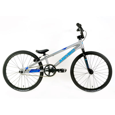 Meybo Clipper Junior BMX Race Bike-Grey/Blue/Cyan