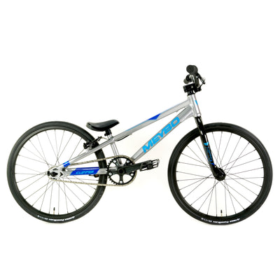 Meybo Clipper Mini BMX Race Bike-Grey/Blue/Cyan