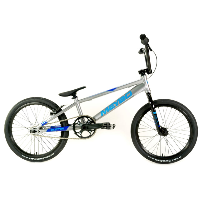 Meybo Clipper Pro BMX Race Bike-Grey/Blue/Cyan - 1