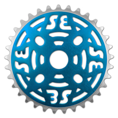 SE Bikes One Piece Alloy Sprocket-Ano Blue