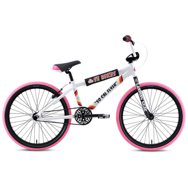 SE Bikes So Cal Flyer 24&quot; BMX Bike-White/Pink - 1