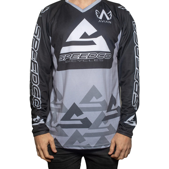 SpeedCo BMX Race Jersey-Black/Grey - 1