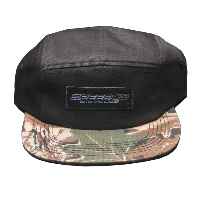 SpeedCo &quot;Speedbro&quot; 5-Panel Hat - Black &amp; Camo - 1