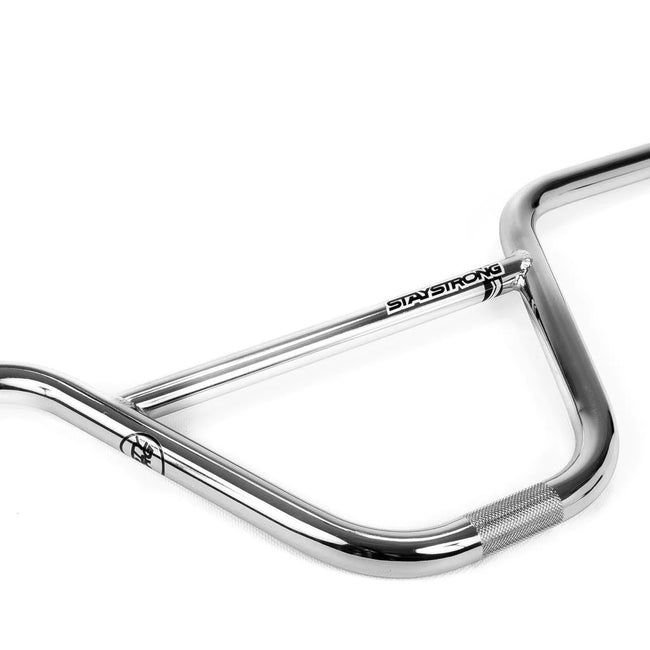 Stay Strong Chevron Straight Chromoly BMX Race Handlebars-Chrome - 2