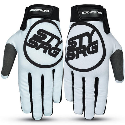 Stay Strong Staple 3 BMX Race Gloves-White