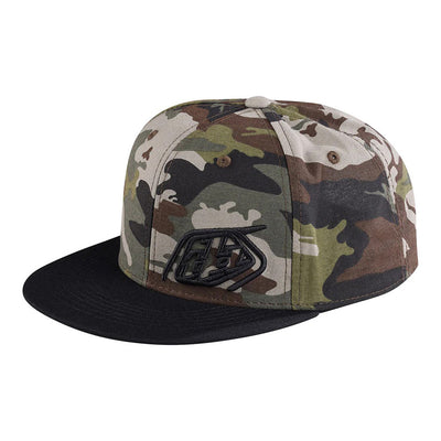 Troy Lee Slice Camo Snapback Hat-OSFA-Army Green/Black