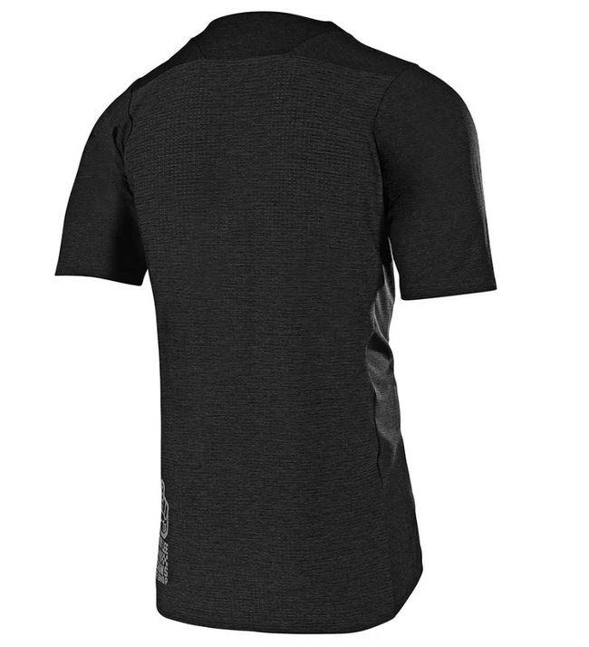 Troy Lee Youth Skyline SS BMX Race Jersey-Solid Black - 1