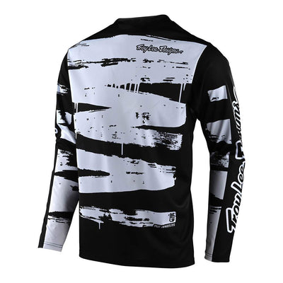 Troy Lee Designs Sprint Brushed BMX Race Jersey-Black/White