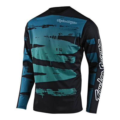 Troy Lee Sprint Brushed BMX Race Jersey-Marine/Teal