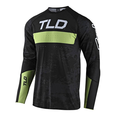 Troy Lee Sprint Ultra Grime BMX Race Jersey-Black/Glo Green