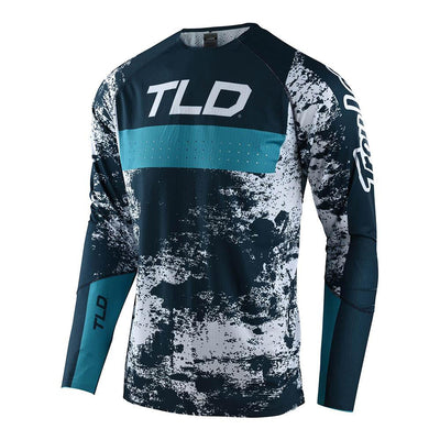 Troy Lee Sprint Ultra Grime BMX Race Jersey-Marine/Blue Bird