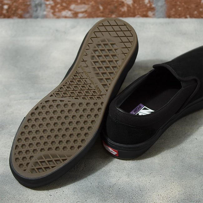 Vans BMX Slip-On Shoes-Black/Black - 4