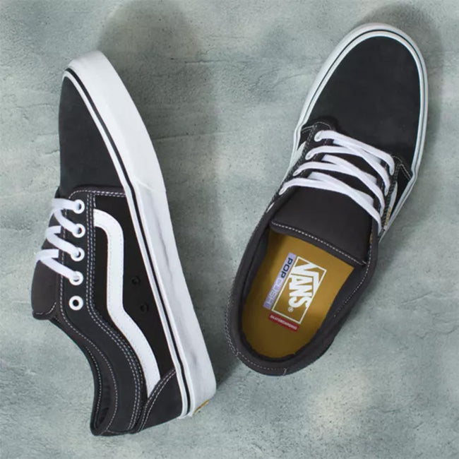 Vans Chukka Low Sidestripe Shoes-Raven/Black - 5