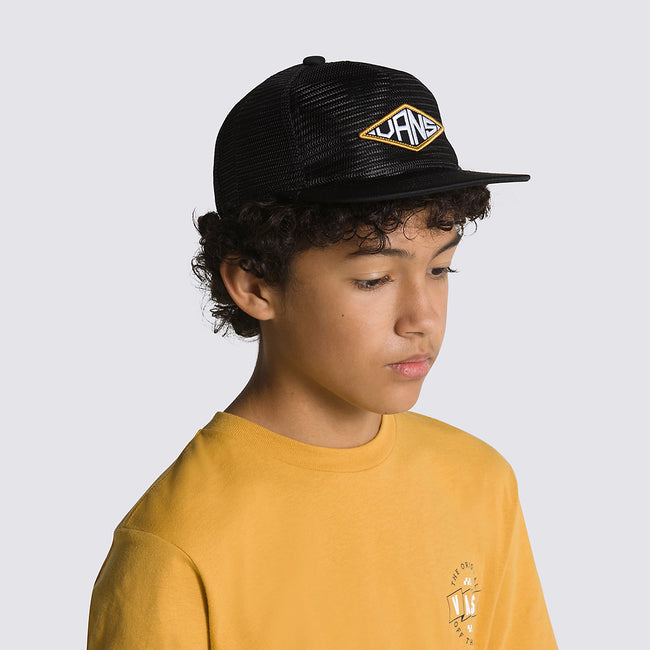 Vans Diamond Mesh Snapback Hat-Black - 4