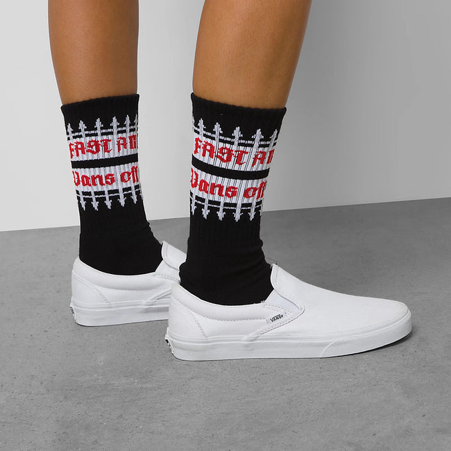 Vans Fast and Loose Crew Socks-Black - 2