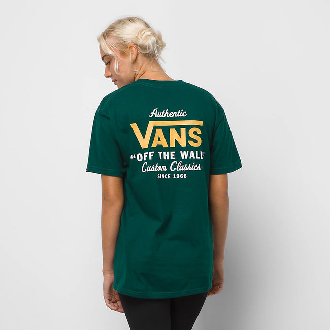 Vans Holder St Classic T-Shirt-Botanical Garden/White/Yolk Yellow - 4