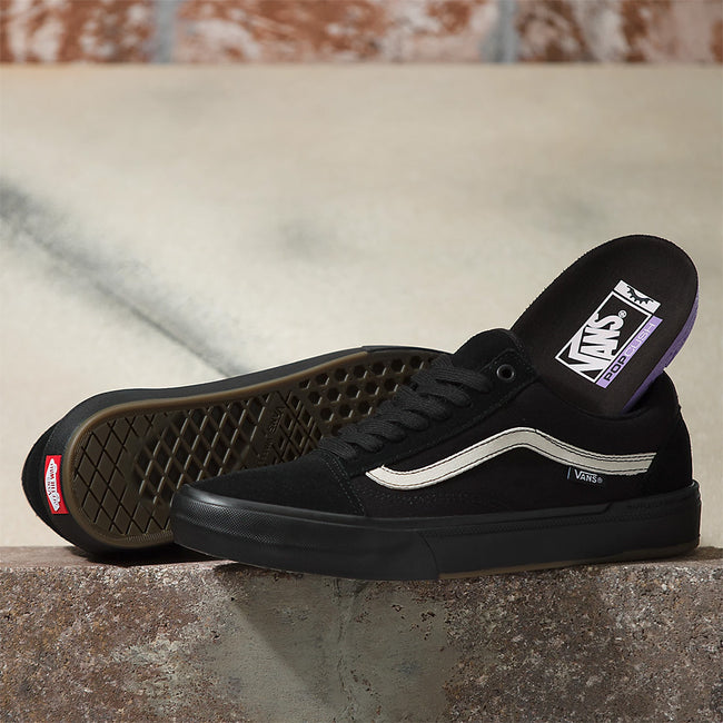 Vans Old Skool BMX Shoes-Black/Black - 2