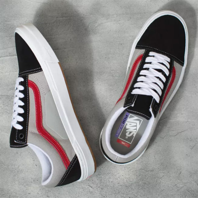 Vans Old Skool BMX Shoes-Black/Gray/Red - 3