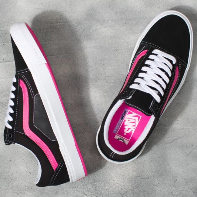 Vans Old Skool BMX Shoes-Black/Neon Pink - 3