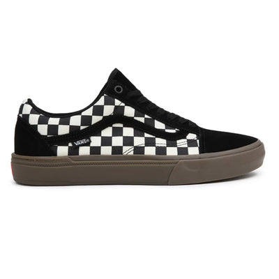 Vans Old Skool Checkerboard BMX Shoes-Black/Dark Gum